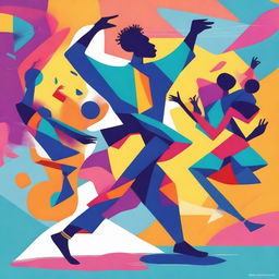 A fun and quirky illustration capturing the essence of the 'Skibidi' dance trend