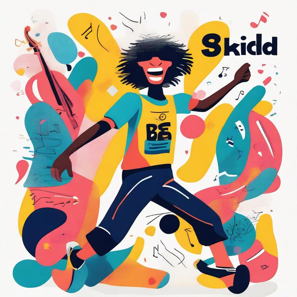 A lively and energetic illustration featuring the quote 'Be Skibidi