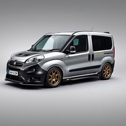 A Fiat Doblo that has been tuned and modified with a V8 engine swap