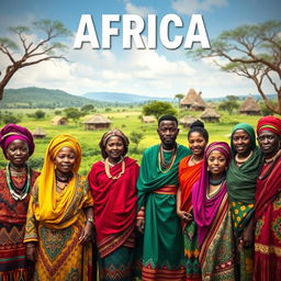 A vibrant and diverse group of people representing several ethnicities in Africa