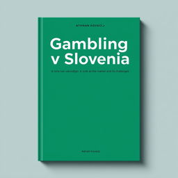 Create a minimalist book cover on the theme of Gambling in Slovenia: A Look at the Market and Its Challenges