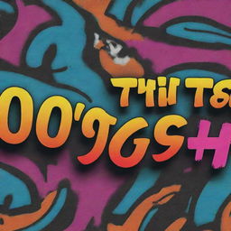 Create a phone background with artistic aesthetic which incorporates lyrics 'Got this 737 rocking like a G6', possibly in a graffiti style or modern graphic design.