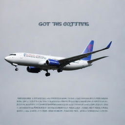 Modify the previous image to simply overlay the lyrics 'Got this 737 rocking like a G6' over the current background design in a harmonious and visible manner.