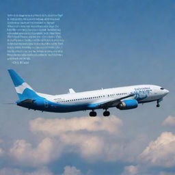 Modify the previous image to simply overlay the lyrics 'Got this 737 rocking like a G6' over the current background design in a harmonious and visible manner.