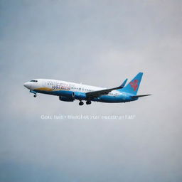 Modify the previous image to simply overlay the lyrics 'Got this 737 rocking like a G6' over the current background design in a harmonious and visible manner.