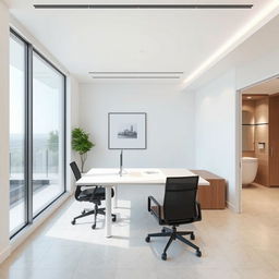 Design a modern office space with an area of 30 square meters