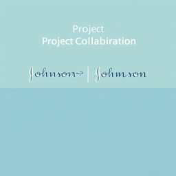 Create a professional project cover page for a collaboration between Johnson & Johnson and Hilton