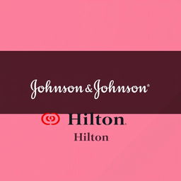 Create a professional project cover page for a collaboration between Johnson & Johnson and Hilton