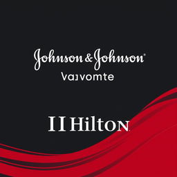 Create a professional project cover page for a collaboration between Johnson & Johnson and Hilton