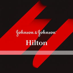 Create a professional project cover page for a collaboration between Johnson & Johnson and Hilton