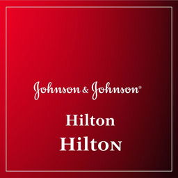 Create a professional project cover page for a collaboration between Johnson & Johnson and Hilton