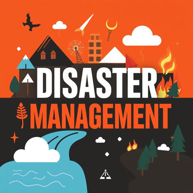 Create a front cover for a project about disaster management