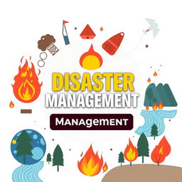 Create a front cover for a project about disaster management