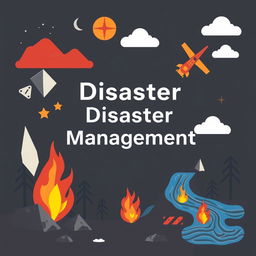 Create an A4 size front cover for a project about disaster management