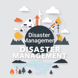 Create an A4 size front cover for a project about disaster management