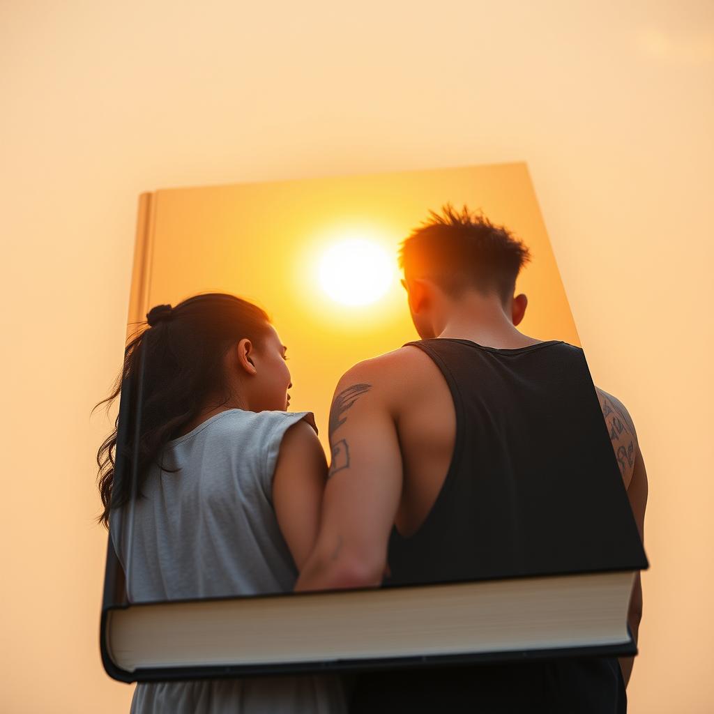 Uma capa de livro com a imagem de dois jovens no pôr do sol