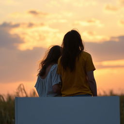 Uma capa de livro com a imagem de dois jovens no pôr do sol