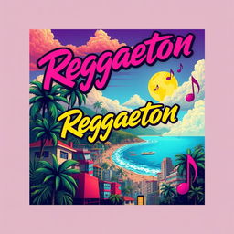 Create an album cover for a reggaeton artist