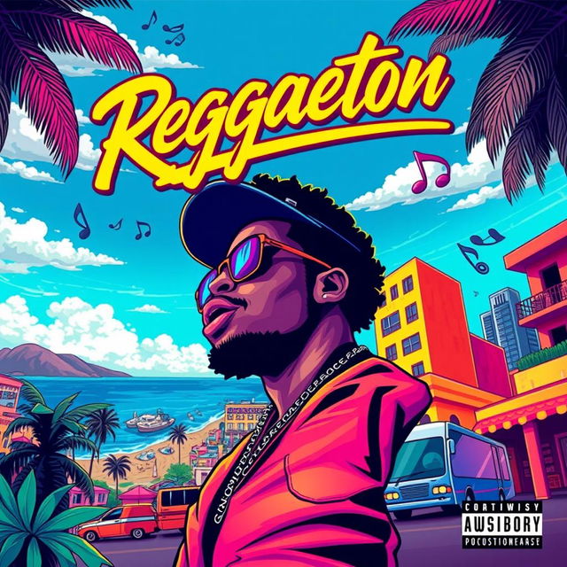 Create an album cover for a reggaeton artist