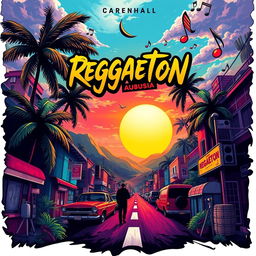 Create an album cover for a reggaeton artist