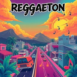 Create an album cover for a reggaeton artist