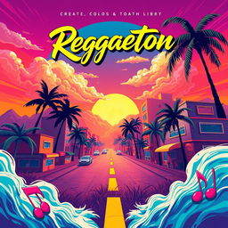 Create an album cover for a reggaeton song