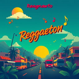 Create an album cover for a reggaeton song