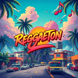 Create an album cover for a reggaeton song