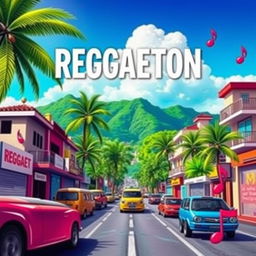 Create an album cover for a reggaeton song