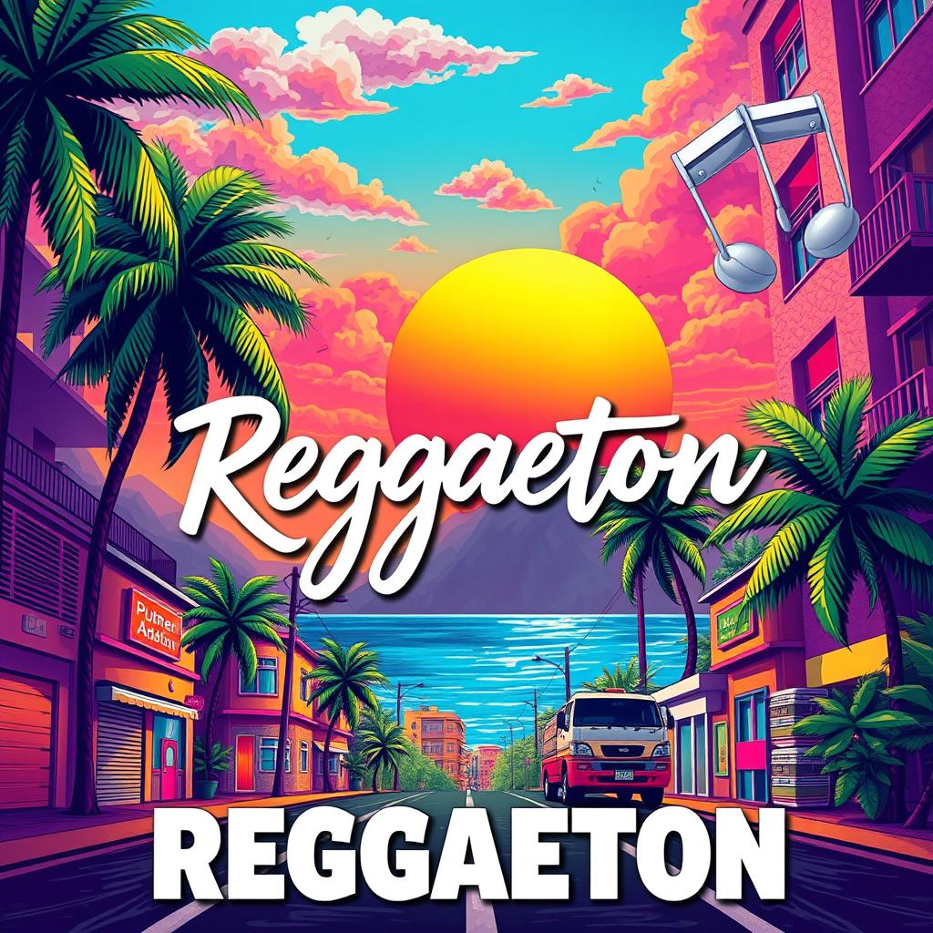 Create an album cover for a reggaeton song