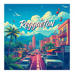 Create an album cover for a reggaeton song