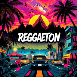 Create an album cover for a reggaeton song