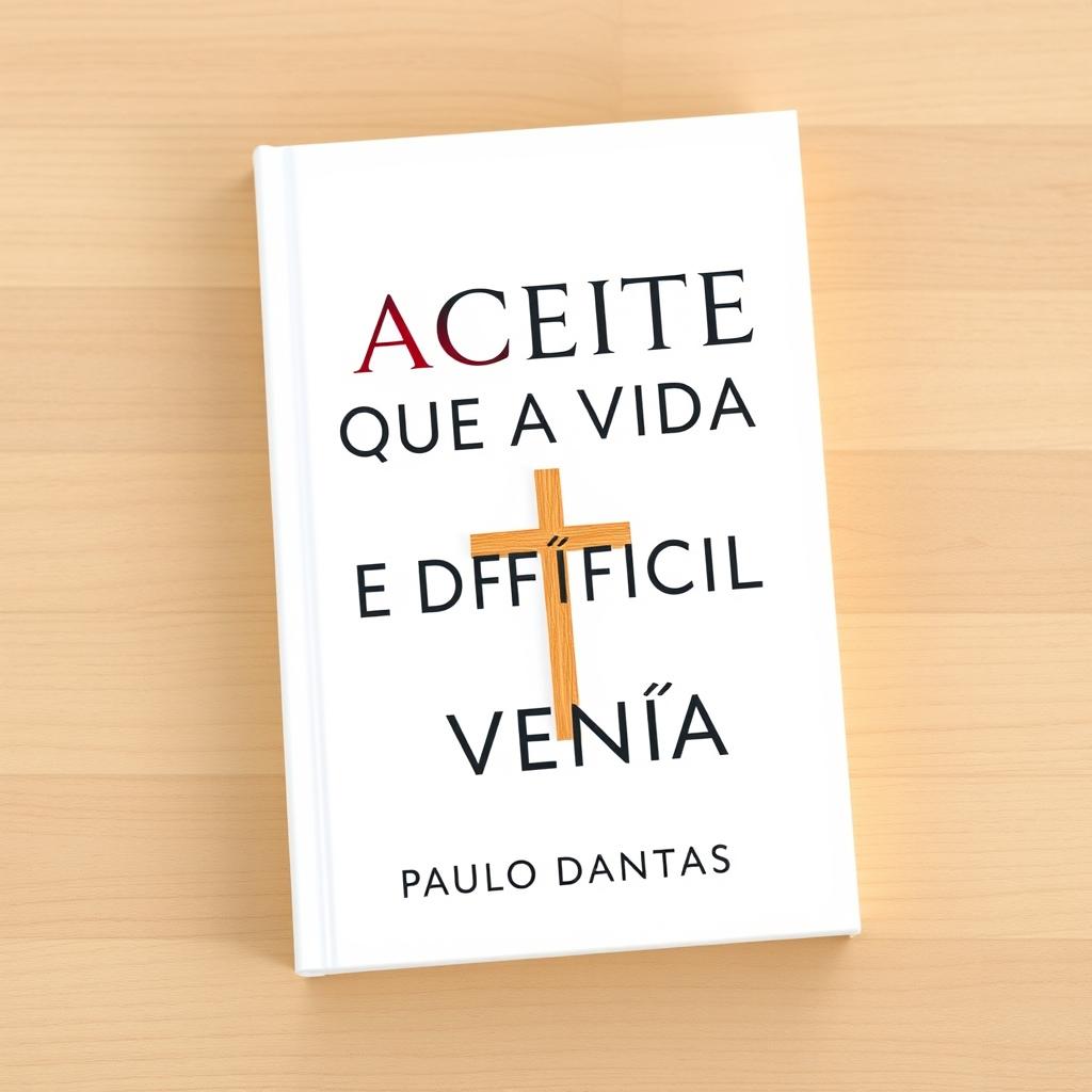 Create a clean book cover for the book titled 'ACEITE QUE A VIDA É DIFÍCIL E VENÇA' by Paulo Dantas