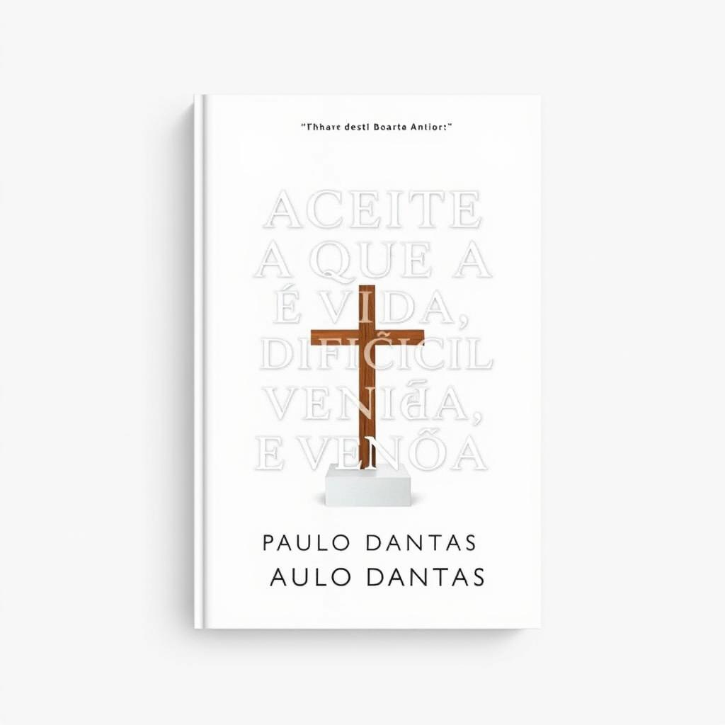 Create a clean book cover for the book titled 'ACEITE QUE A VIDA É DIFÍCIL E VENÇA' by Paulo Dantas