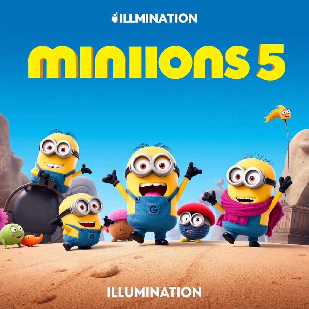 Create a movie poster for 'Minions 5' by Illumination