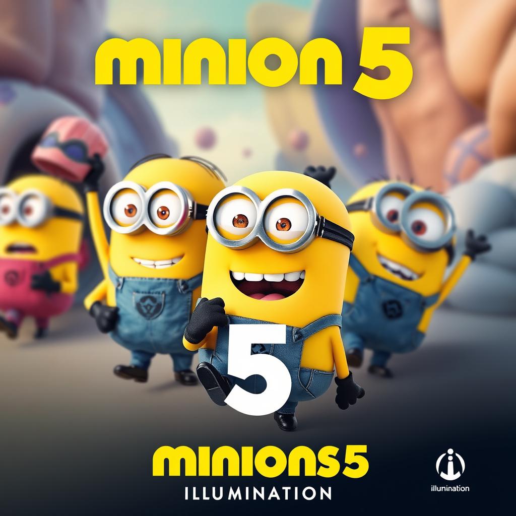 Create a movie poster for 'Minions 5' by Illumination