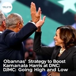 A miniature YouTube thumbnail featuring Barack Obama and Kamala Harris at the Democratic National Convention