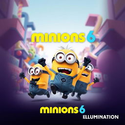 Create a movie poster for 'Minions 6' by Illumination