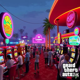 A vibrant casino scene set in the world of GTA San Andreas