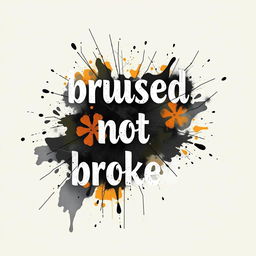 Create an image representing transformational design with the theme 'bruised not broken'