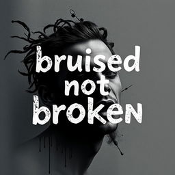 Create an image representing transformational design with the theme 'bruised not broken'