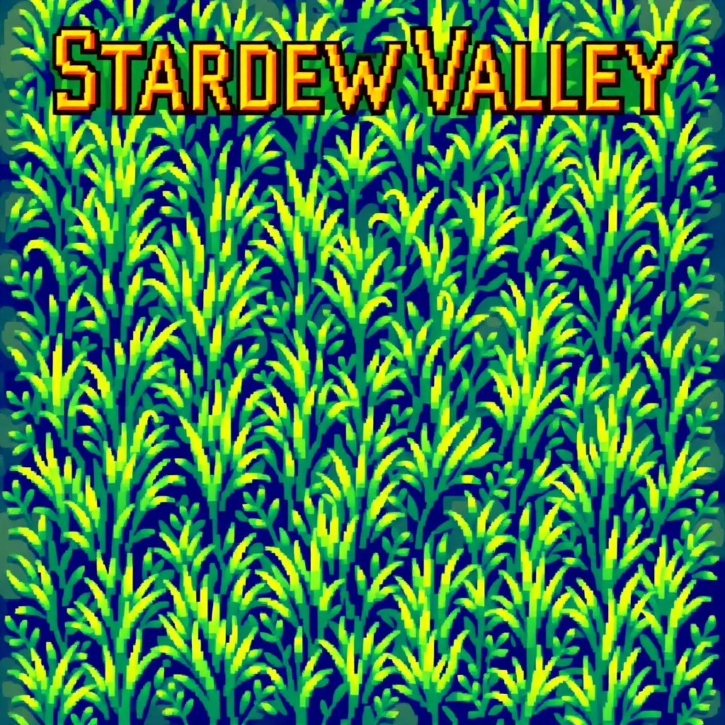 Create an image of grass in the style of Stardew Valley