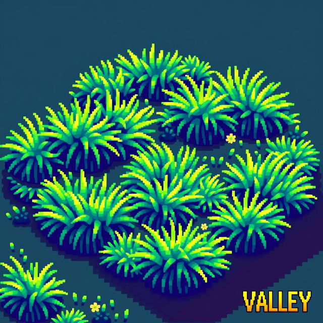 Create an image of grass in the style of Stardew Valley