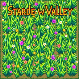 Create an image of grass in the style of Stardew Valley