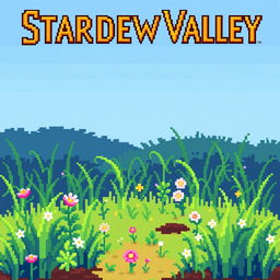 Create an image of grass in the style of Stardew Valley