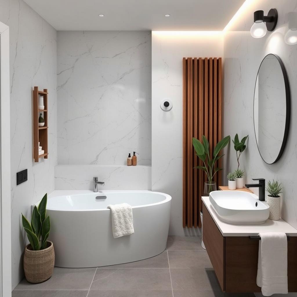 Ideas para decorar un baño utilizando la segunda imagen como inspiración