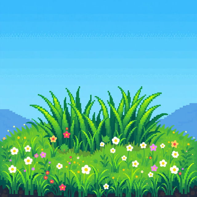 Create an image of grass in the style of Stardew Valley