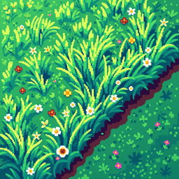 Create an image of grass in the style of Stardew Valley