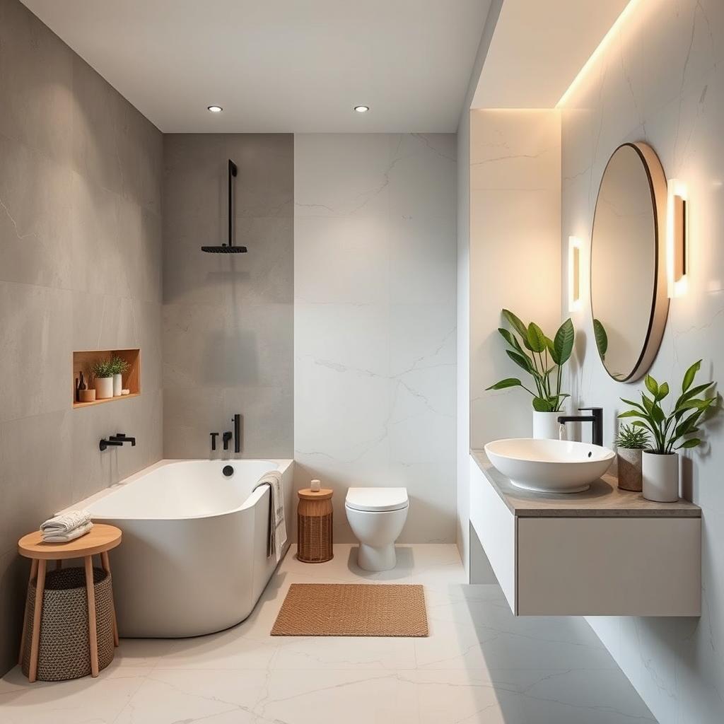 Ideas para decorar un baño utilizando la segunda imagen como inspiración