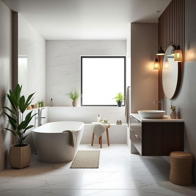 Ideas para decorar un baño utilizando la segunda imagen como inspiración